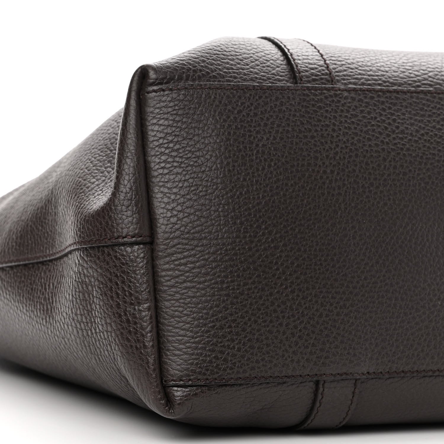 Gucci Calfskin Medium GG Charm Convertible Dome Satchel Dark Brown 9 of 10