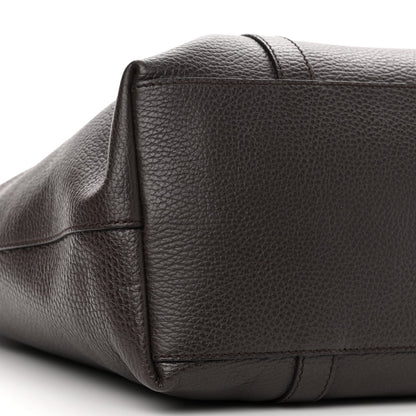 Gucci Calfskin Medium GG Charm Convertible Dome Satchel Dark Brown 9 of 10