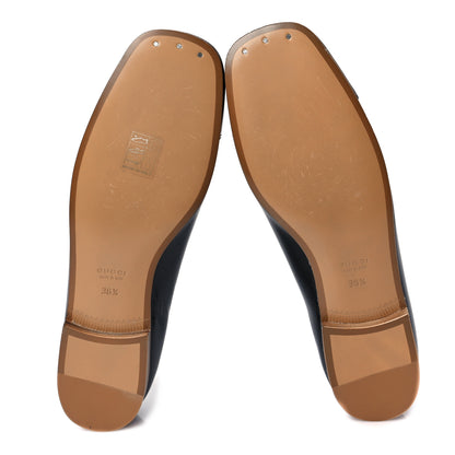 Gucci Goatskin Perforated Interlocking G Ballet Flats 36.5 Black 5 of 8