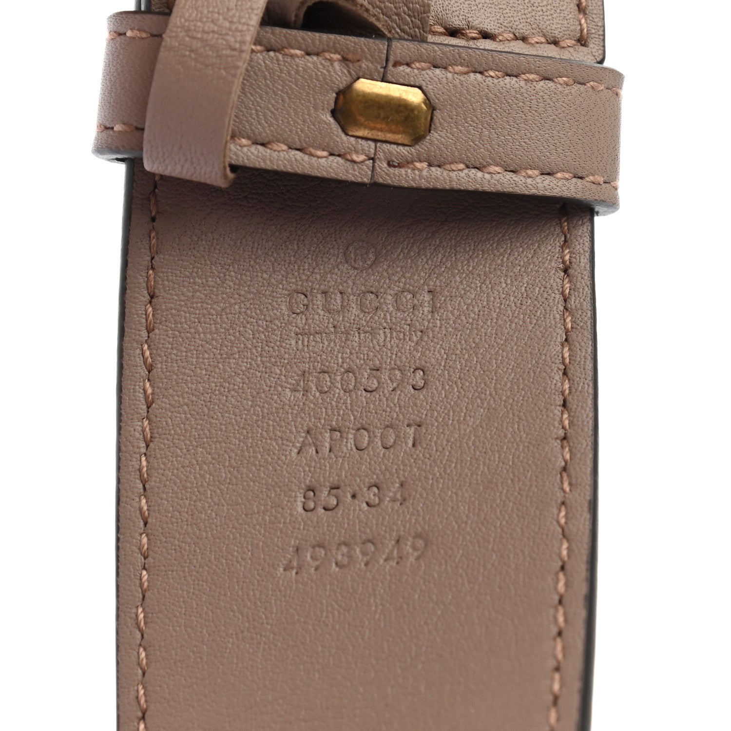 Gucci Calfskin Double G 40mm Belt 85 34 Porcelain Rose 5 of 5