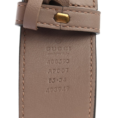Gucci Calfskin Double G 40mm Belt 85 34 Porcelain Rose 5 of 5