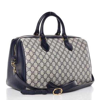Gucci GG Supreme Monogram Medium Boston Beige Blue 3 of 11