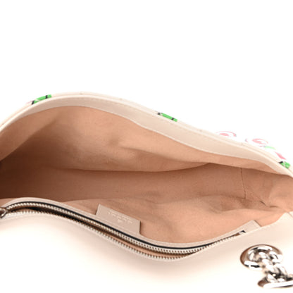 Gucci Calfskin Monogram Matelasse Diagonal GG Apple Small GG Marmont Shoulder Bag Ivory 5 of 9