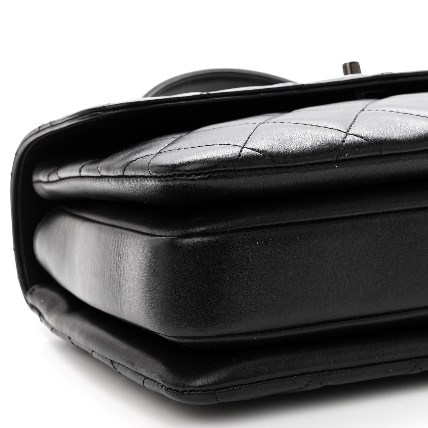 Lambskin Quilted Medium Trendy CC Flap Dual Handle Bag So Black