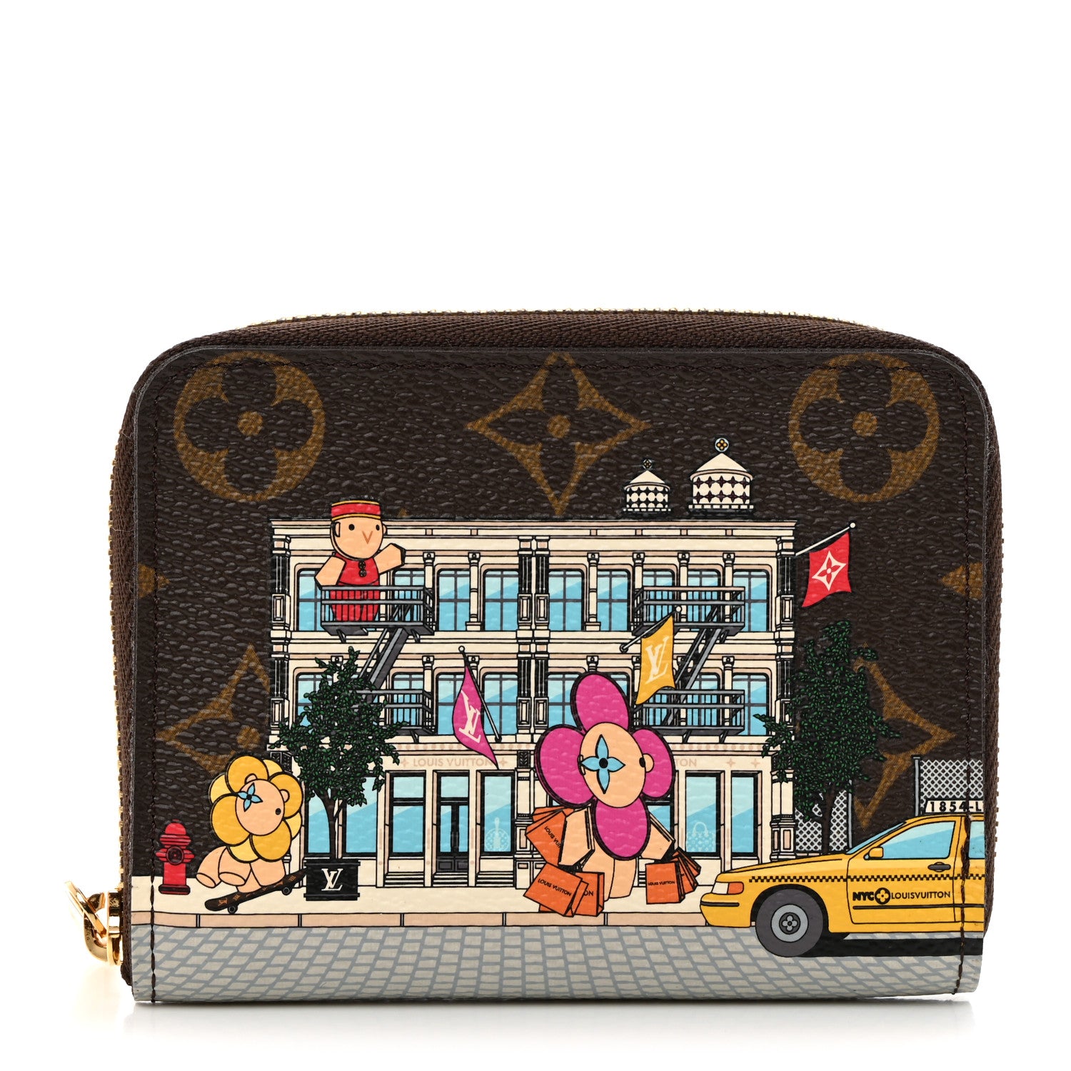 Louis Vuitton Monogram 2022 Christmas Animation New York Soho Zippy Coin Purse Yellow 1 of 7