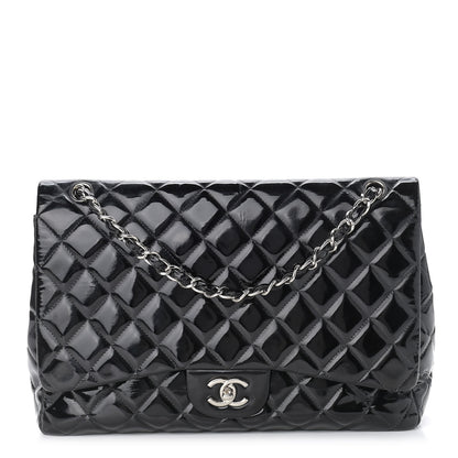 Chanel Patent Quilted Maxi Single Flap Black 1 of 11