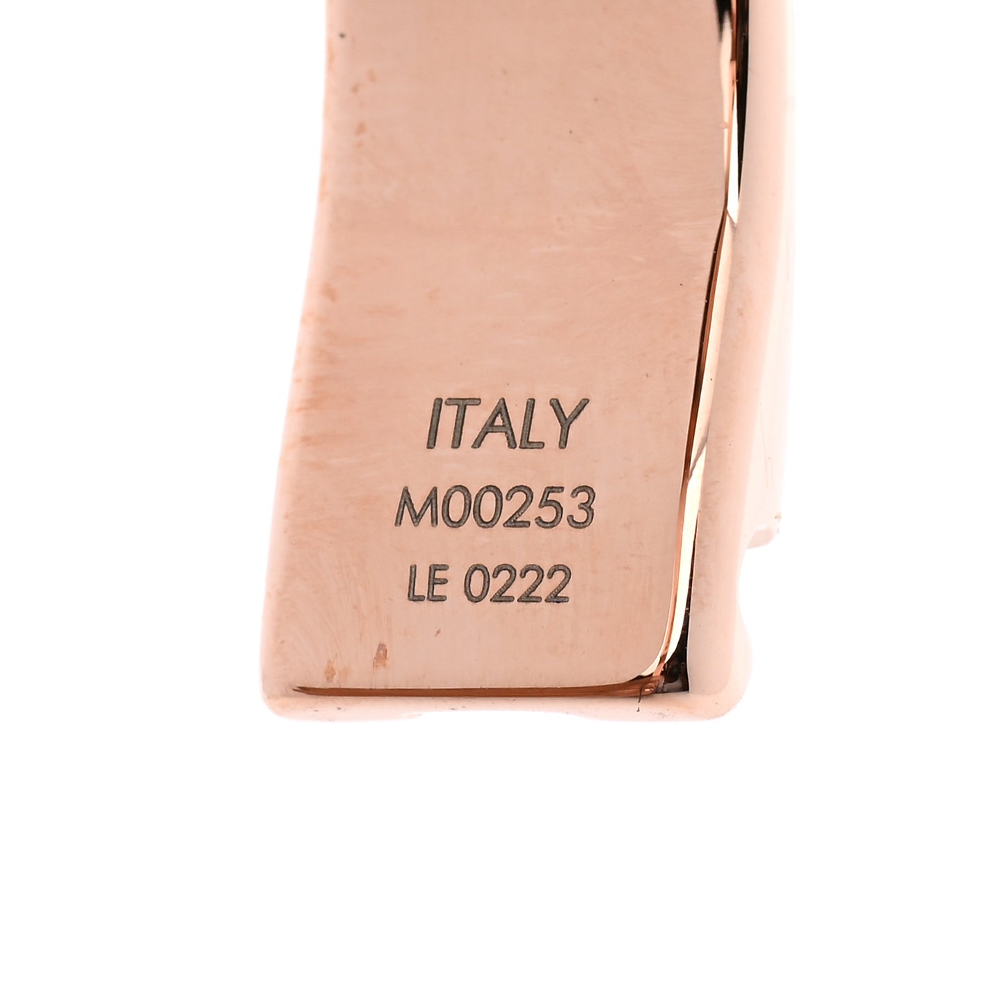 Brass Monogram Nanogram Cuff S Pink Gold