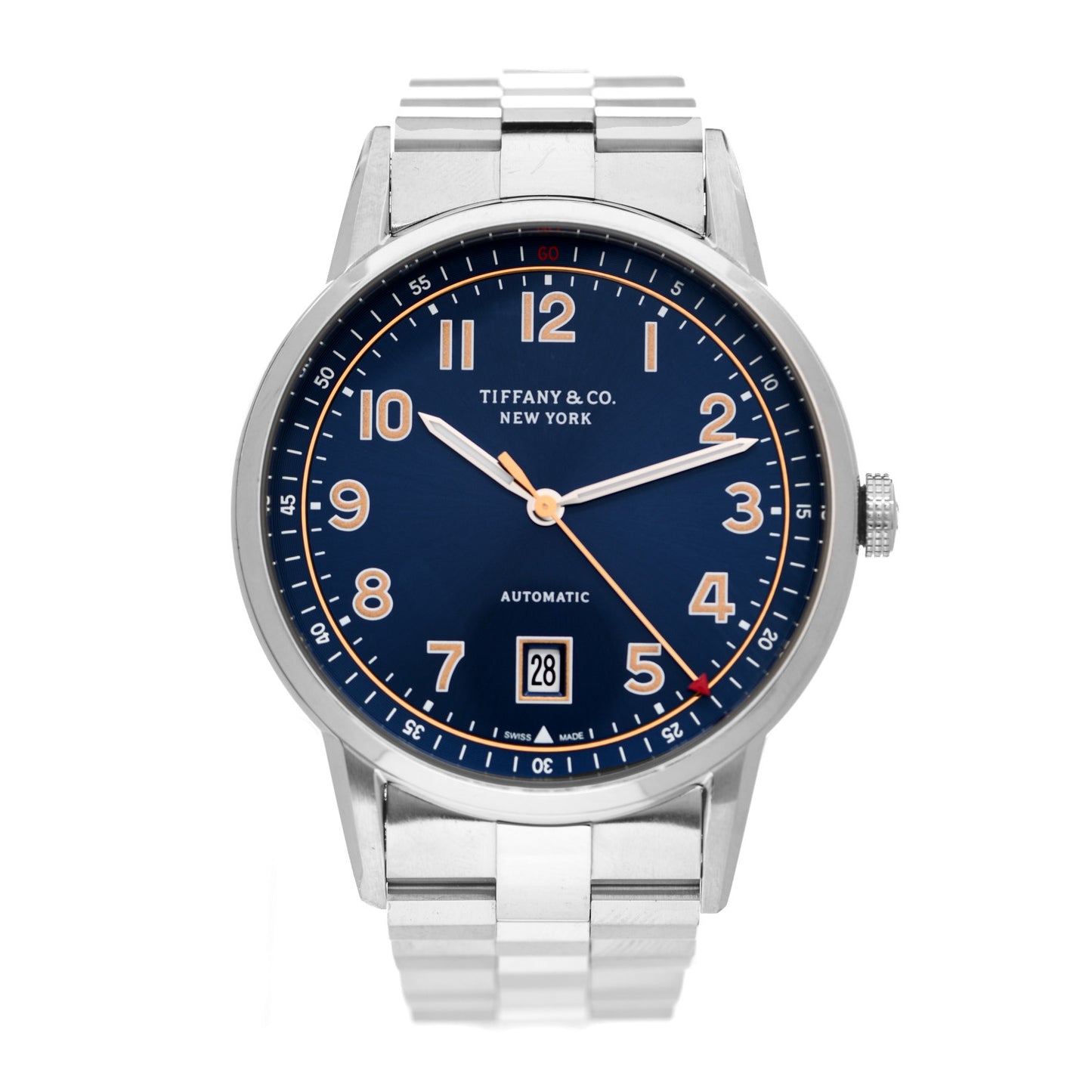 Stainless Steel 40mm CT60 3-Hand Automatic Watch Blue