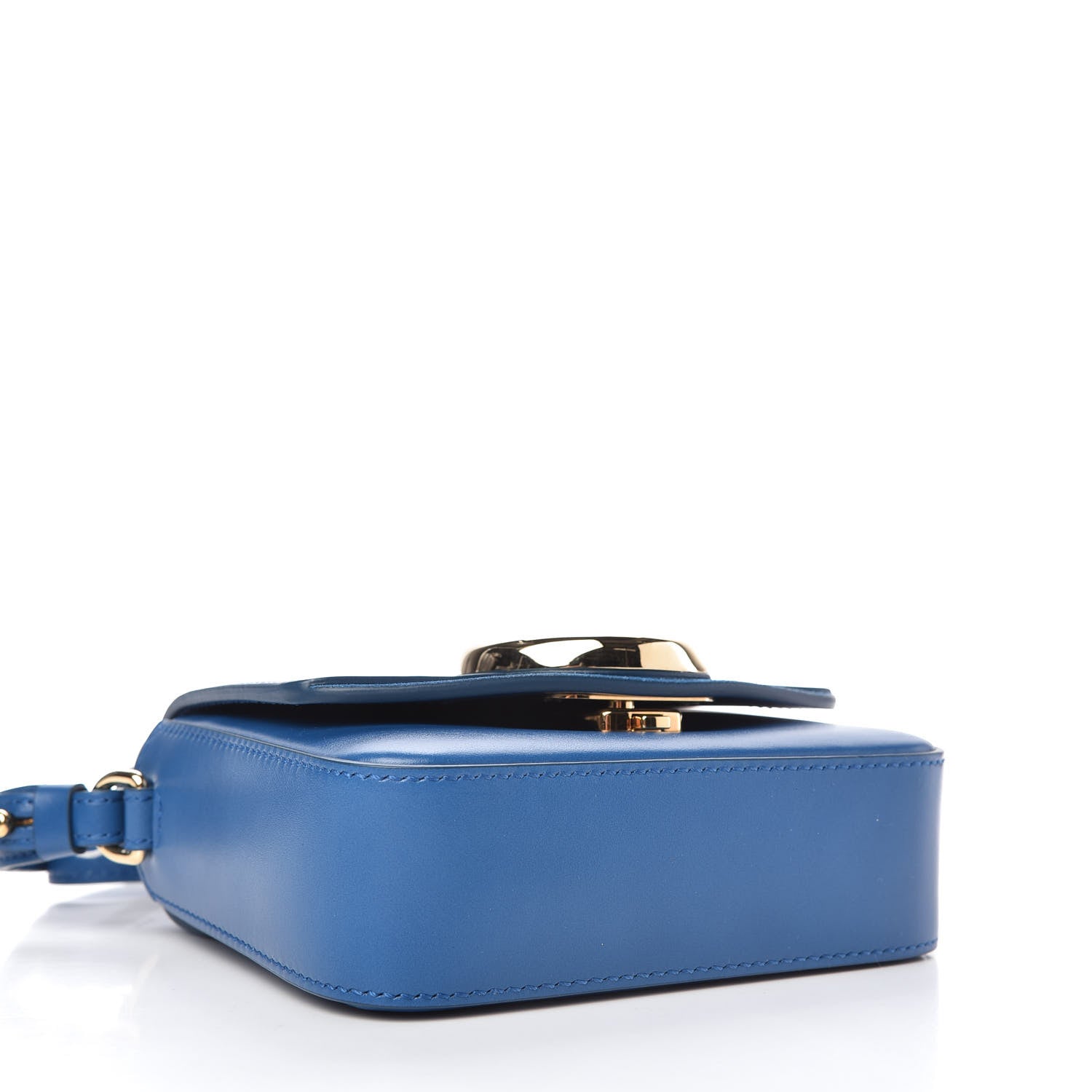Chloe Shiny Calfskin Suede Mini C Bag Smoky Blue 4 of 9