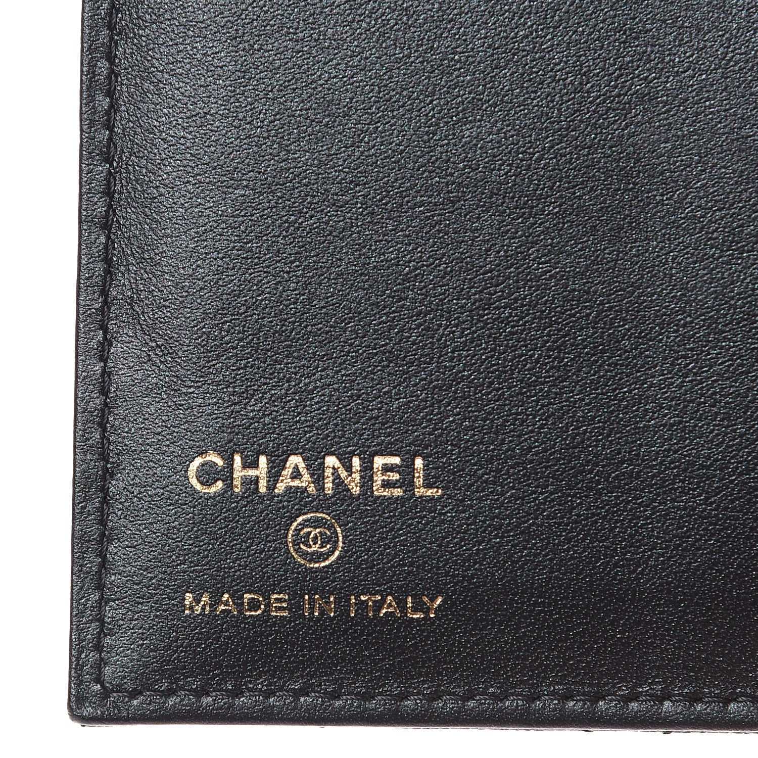 Chanel Iridescent Caviar Quilted Passport Holder Black 6 of 10