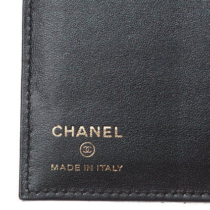 Chanel Iridescent Caviar Quilted Passport Holder Black 6 of 10
