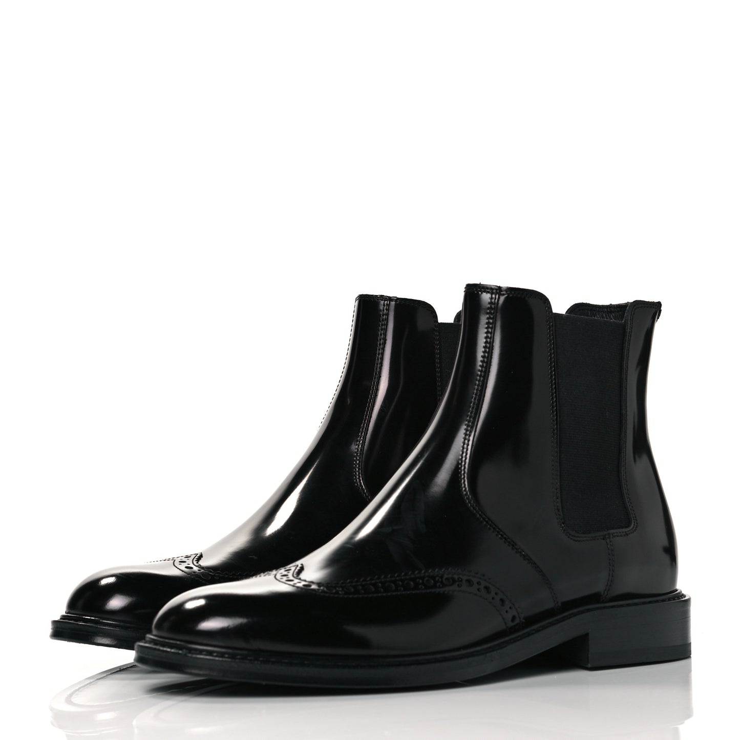 Calfskin Army Chelsea Boots 38 Black