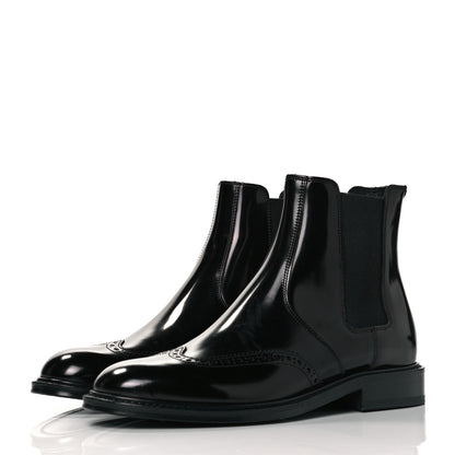 Saint Laurent Calfskin Army Chelsea Boots 38 Black 3 of 7