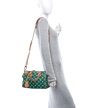 Louis Vuitton Calfskin Monogram Speedy P9 Bandouliere 25 Green 2 of 11