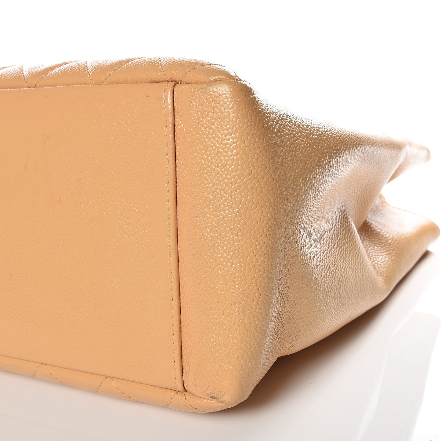 Caviar Quilted Grand Shopping Tote GST Beige