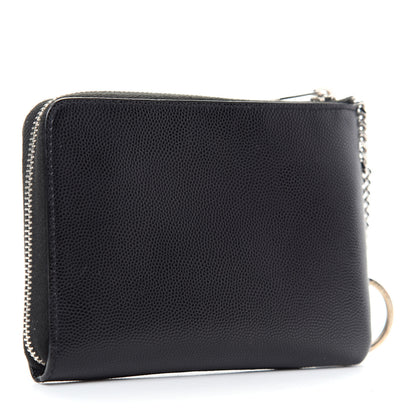 Saint Laurent Grain de Poudre Key Pouch Black 2 of 3