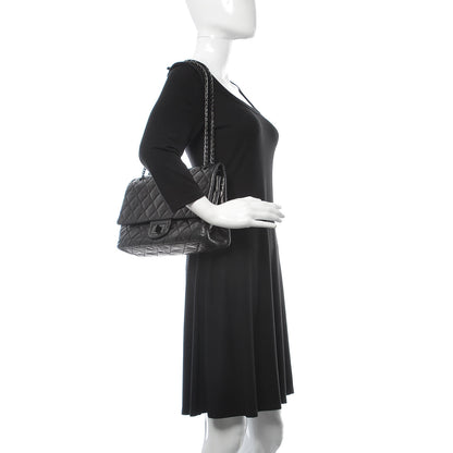 Chanel Metallic Aged Calfskin Quilted 2.55 Reissue 227 Flap So Black 2 of 15