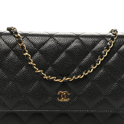 Chanel Caviar Quilted Wallet On Chain WOC Black 8 of 11