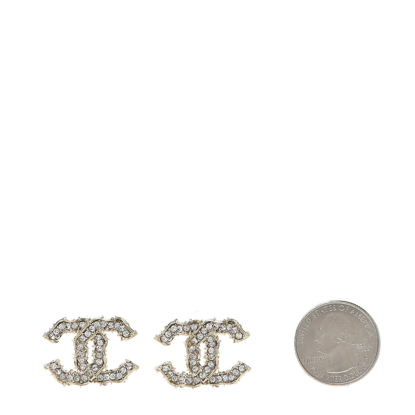Crystal CC Earrings Gold