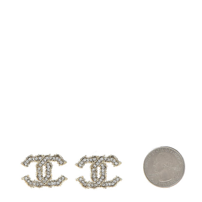 Chanel Crystal CC Earrings Gold 2 of 5