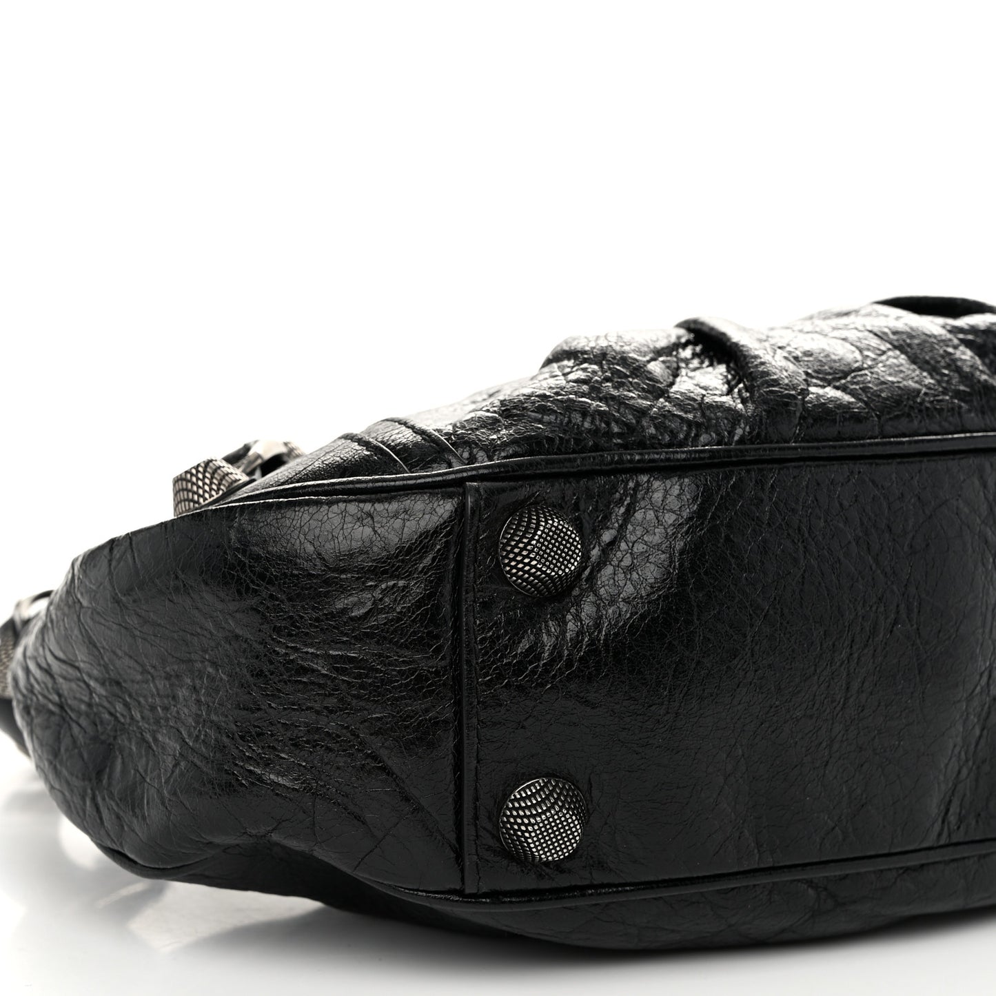 Agneau Arena Small Le Cagole Shoulder Bag Black