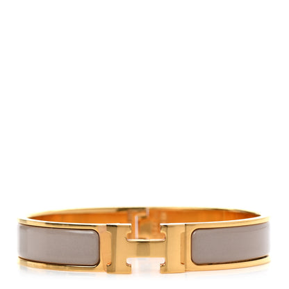 Hermes Enamel Narrow Clic Clac H Bracelet GM Marron Glace 1 of 4