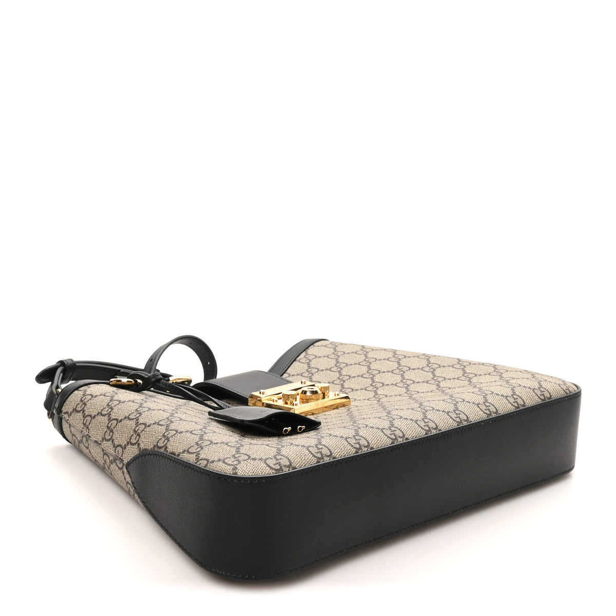 Gucci GG Supreme Monogram Medium Padlock Shoulder Bag Black 4 of 11