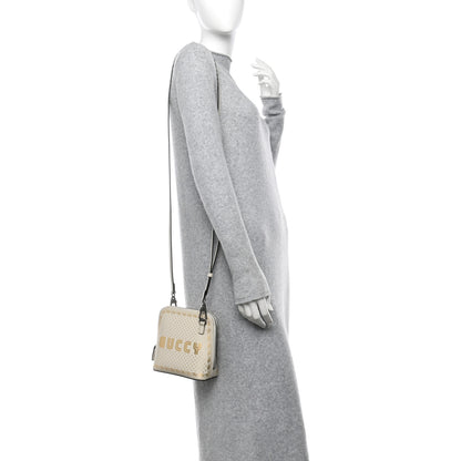Gucci X SEGA Calfskin GUCCY Stars Mini Dome Shoulder Bag Mystic White Gold 2 of 13