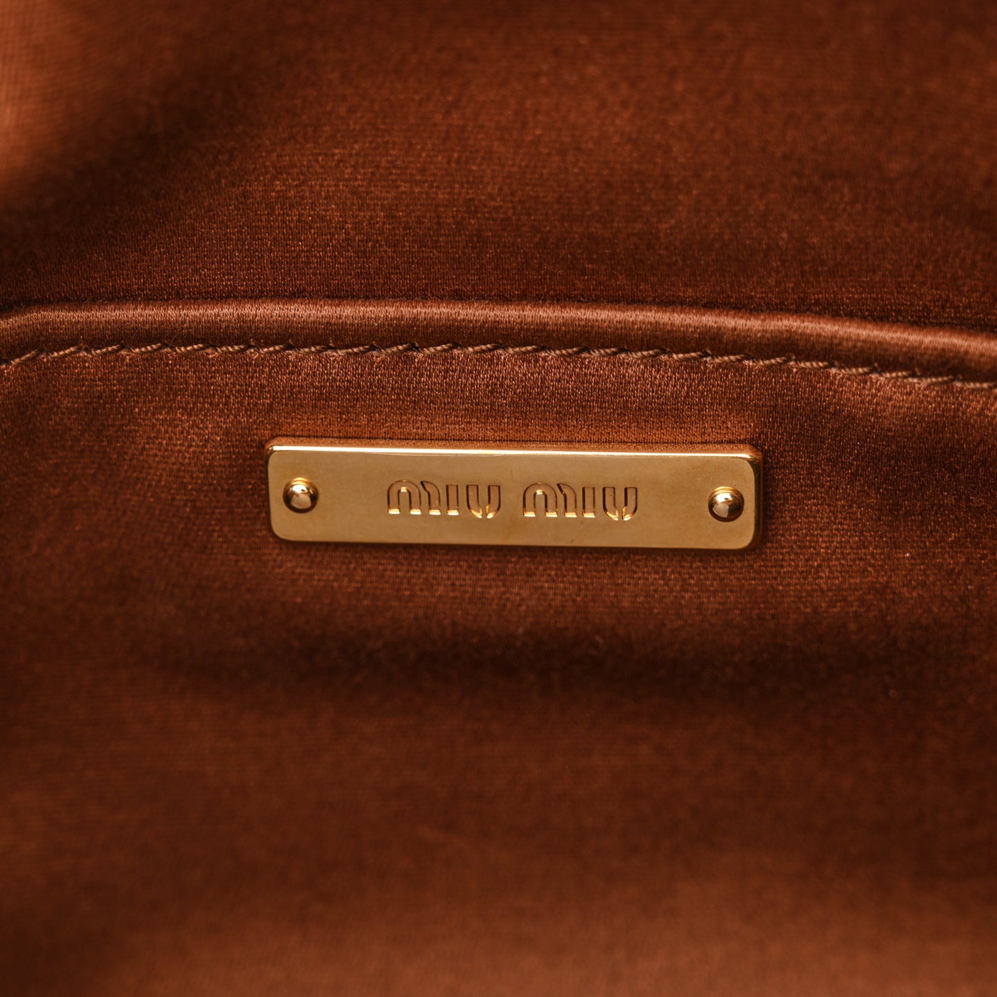 Nappa Knot Top Handle Shoulder Bag Cognac