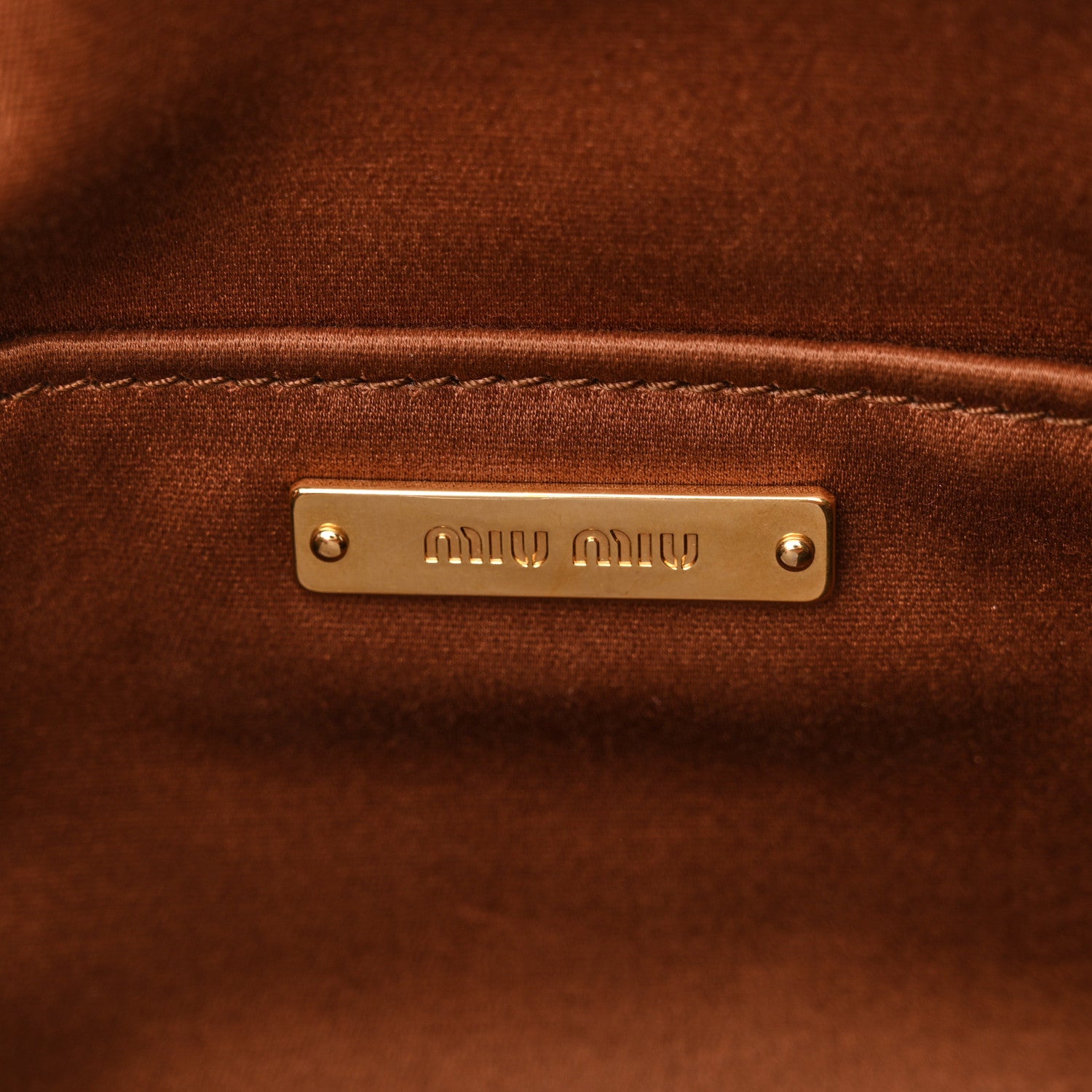 Miu Miu Nappa Knot Top Handle Shoulder Bag Cognac 6 of 11