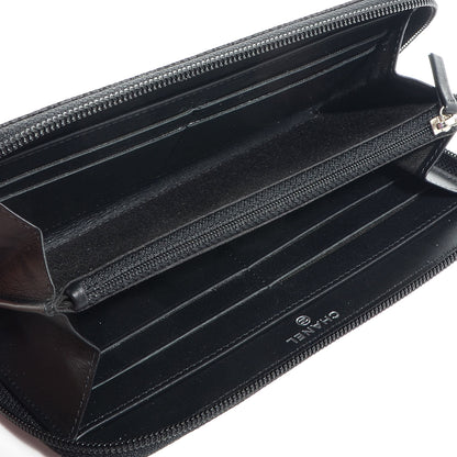 Chanel Caviar CC Timeless Large Zip Around Wallet Black 5 of 9