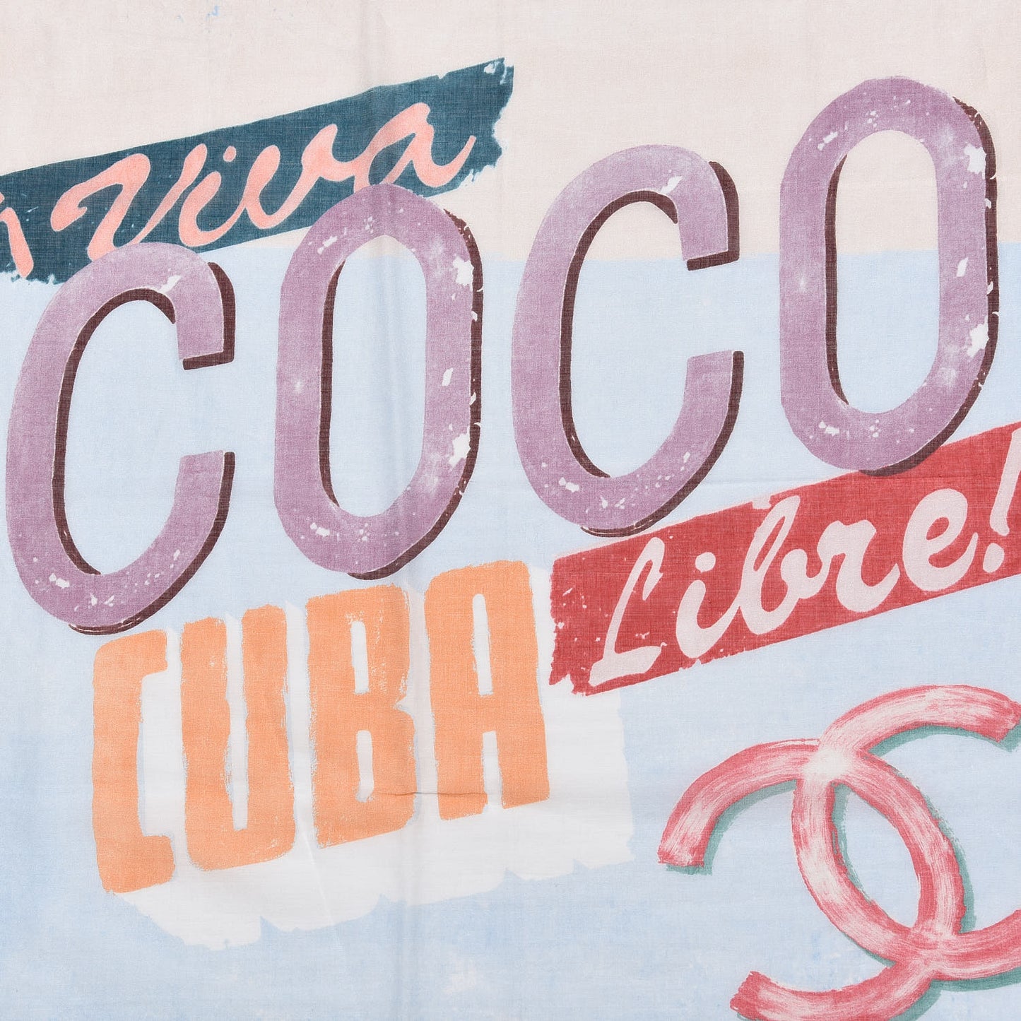 Cotton Coco Cuba Square Scarf Green