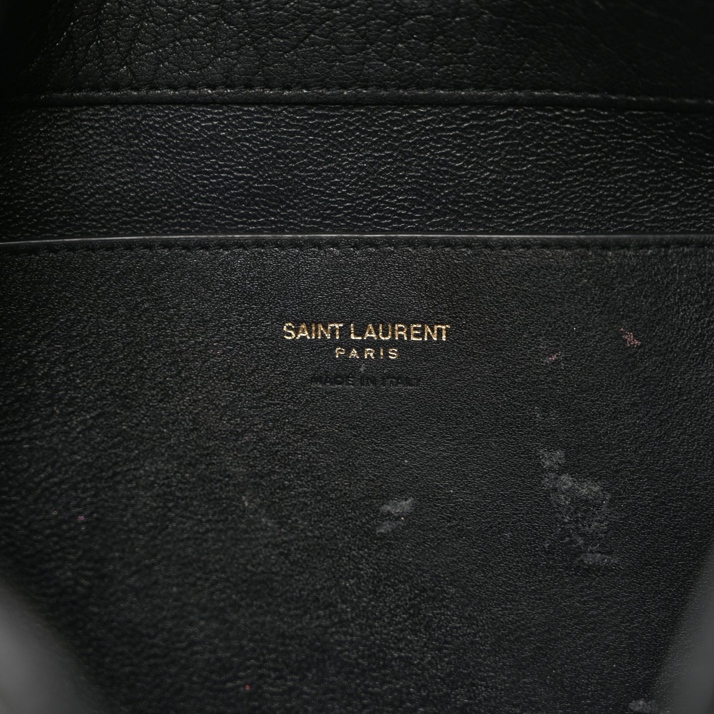 Grained Lambskin Cassandre Envelope Pouch Black