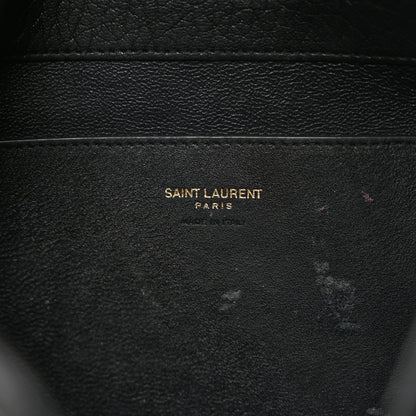 Saint Laurent Grained Lambskin Cassandre Envelope Pouch Black 6 of 8