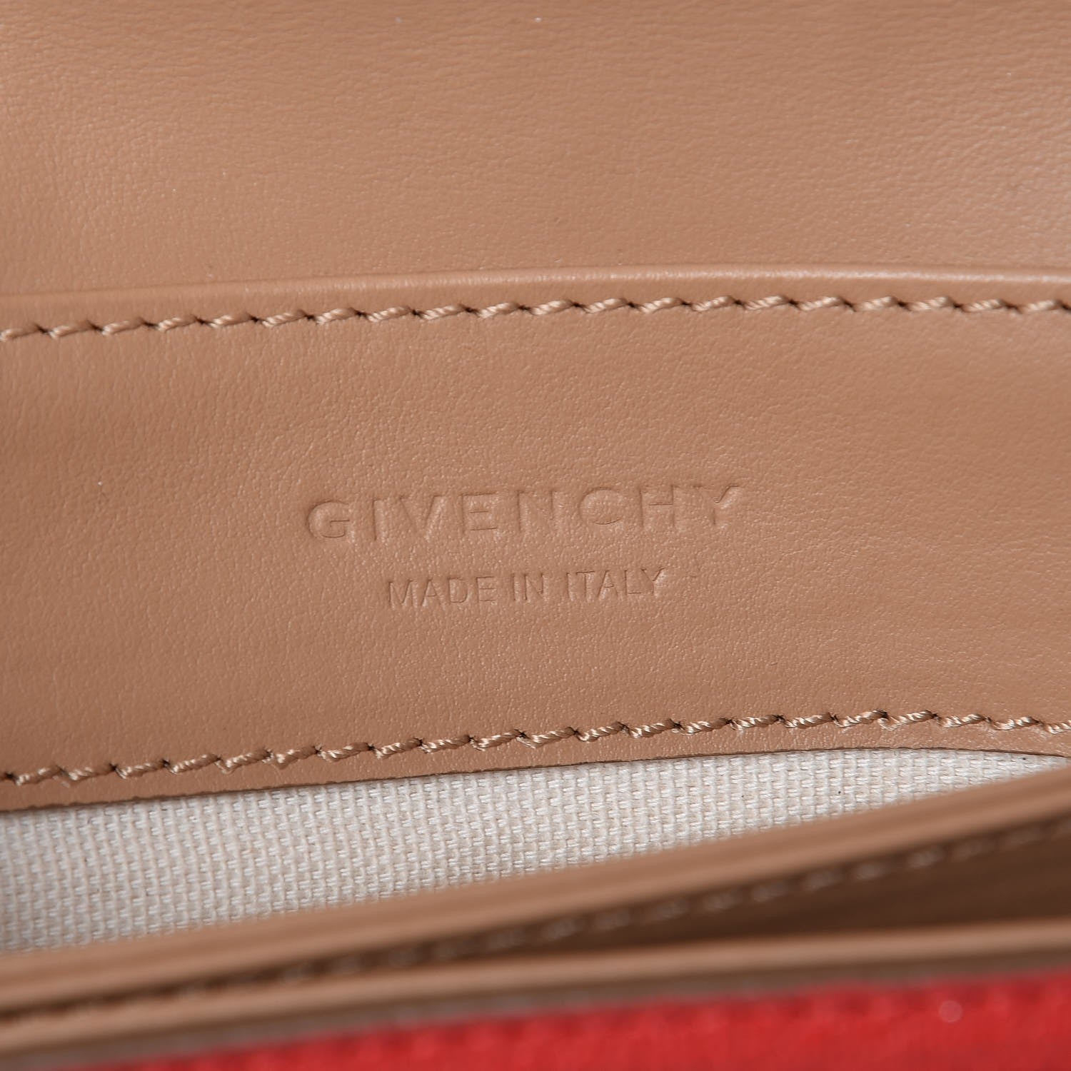 Givenchy Calfskin Duetto Crossbody Beige Red 6 of 8