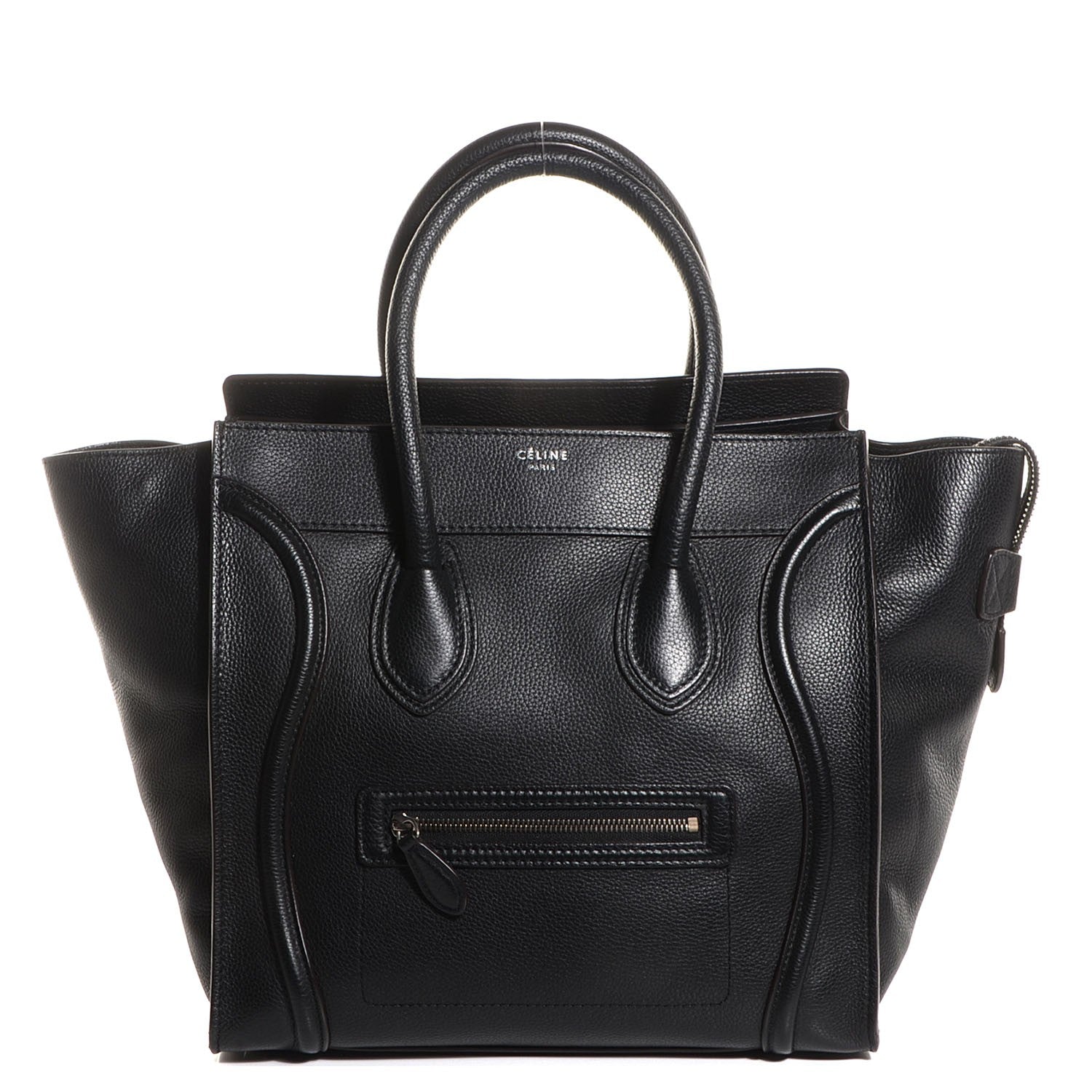 Celine Drummed Calfskin Mini Luggage Black 1 of 9