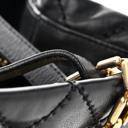 Chanel Calfskin Quilted Large Retro Chain Tote Black 11 of 18