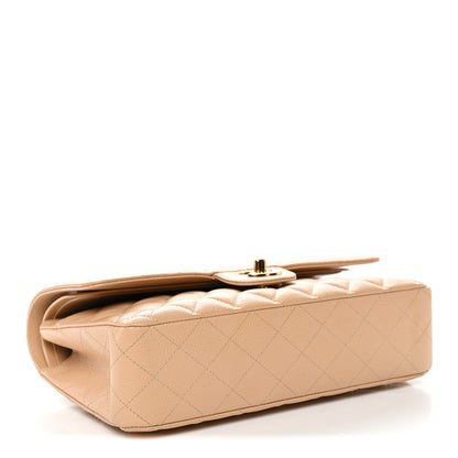Chanel Caviar Quilted Medium Double Flap Beige 4 of 12
