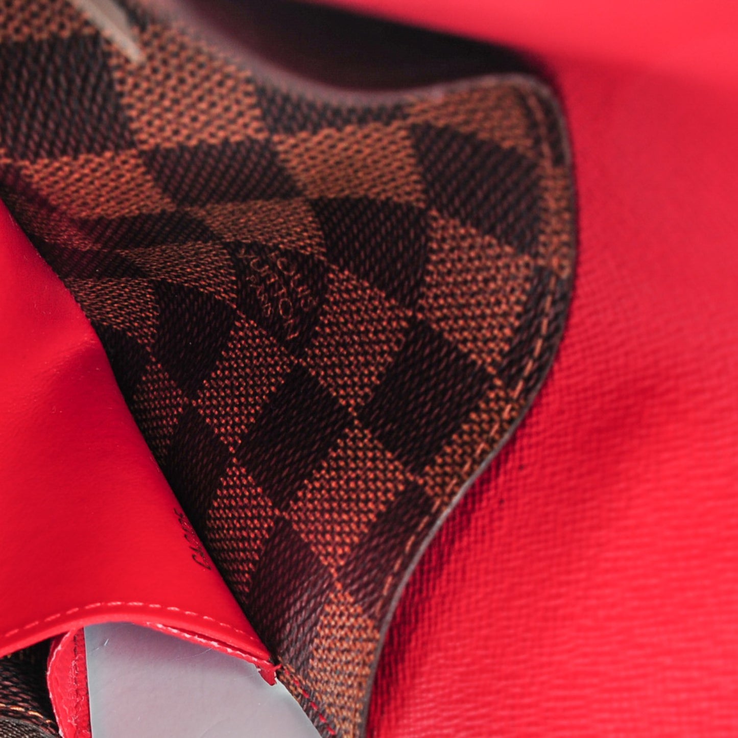 Damier Ebene Emilie Wallet Red