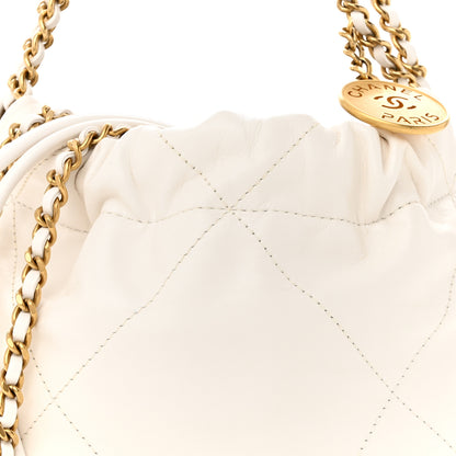 Chanel Shiny Calfskin Quilted Mini Chanel 22 White 8 of 11