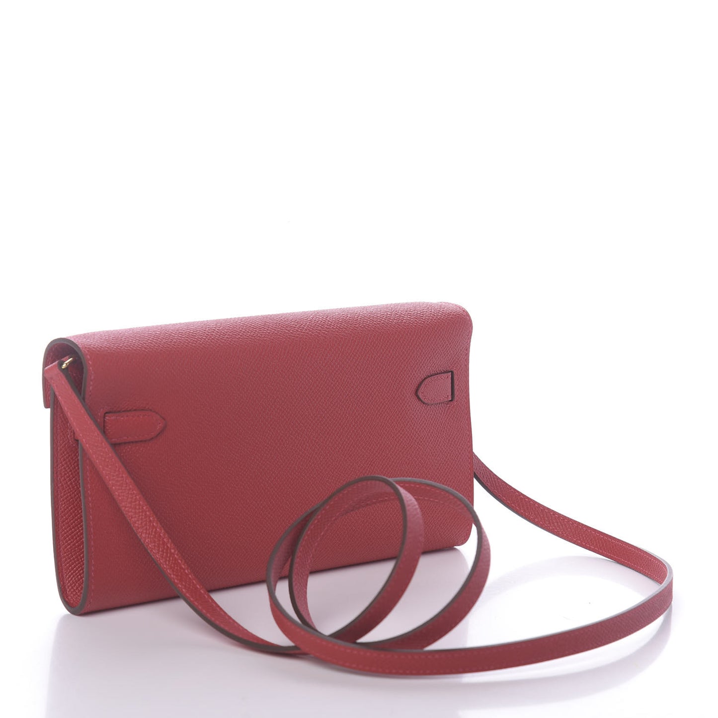Epsom Kelly Wallet To Go Rouge Casaque