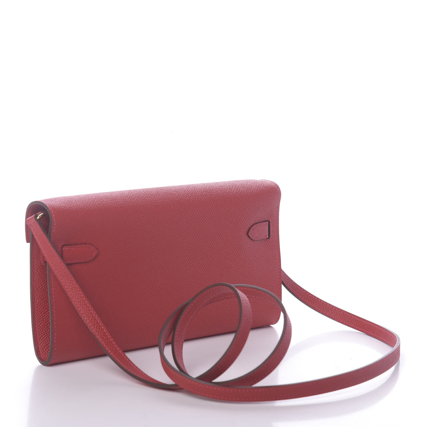 Hermes Epsom Kelly Wallet To Go Rouge Casaque 3 of 8
