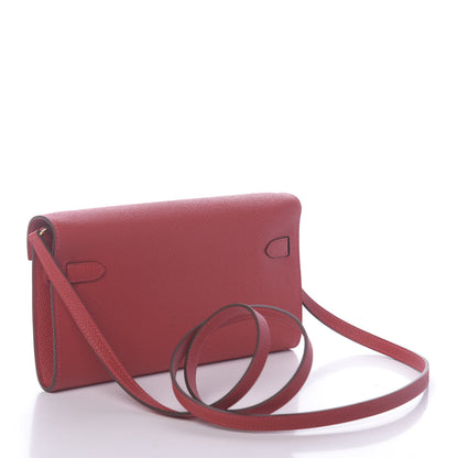 Hermes Epsom Kelly Wallet To Go Rouge Casaque 3 of 8