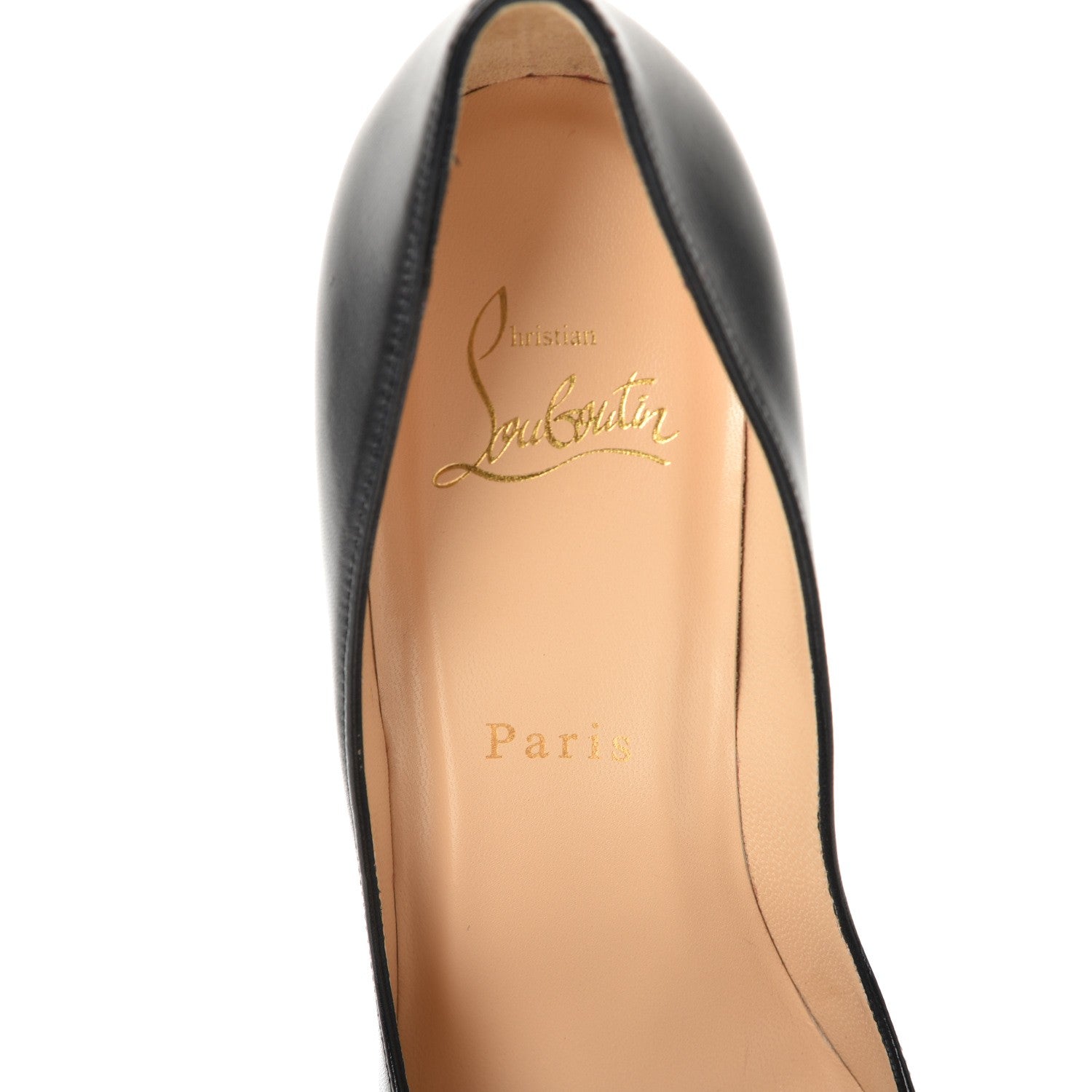 Christian Louboutin Shiny Nappa Apostrophy 100 Pumps 37.5 Black 7 of 9