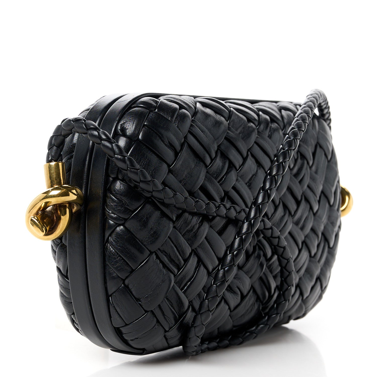 Bottega Veneta Foulard Intrecciato Intrecciato Knot On Strap Black 3 of 9