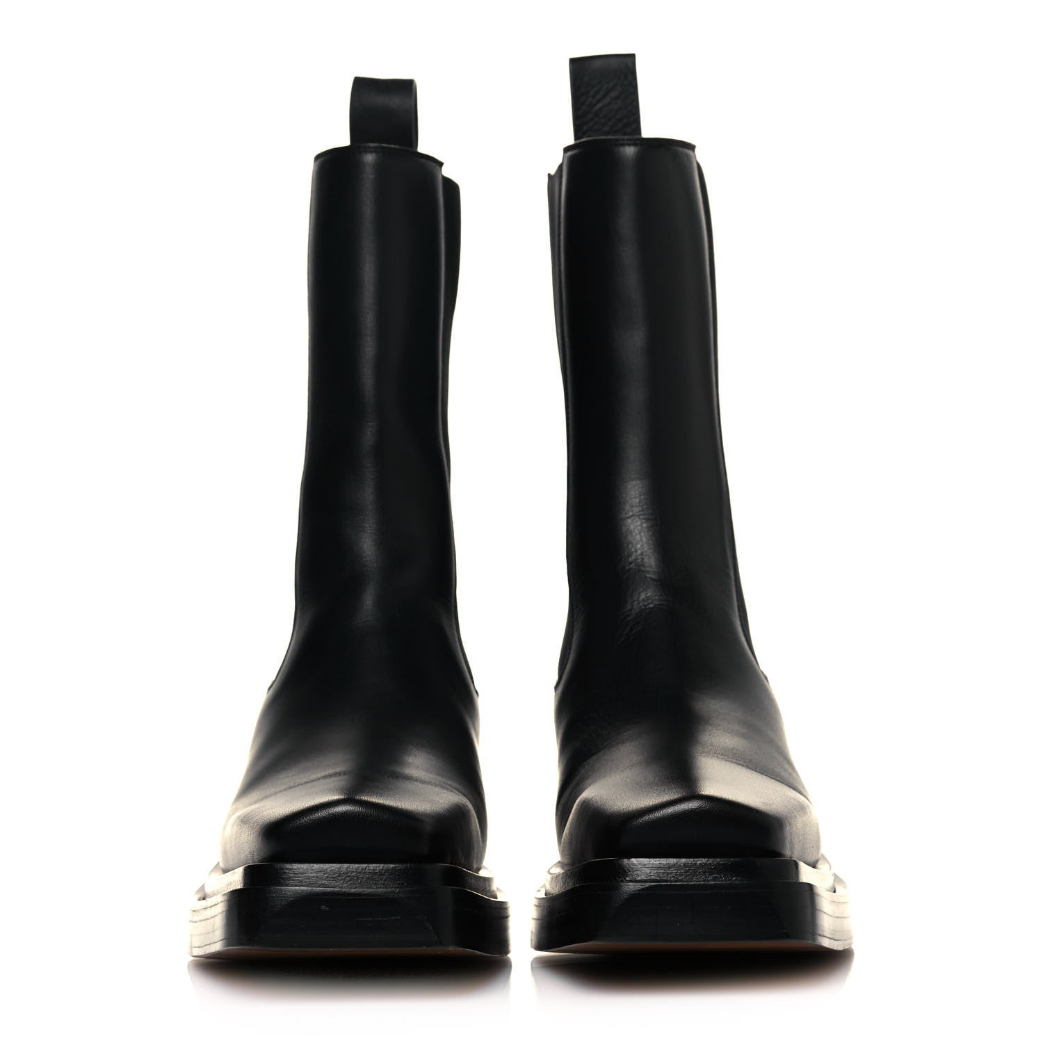 Bottega Veneta Calfskin Lean Mid-Calf Boots 39 Black 2 of 5