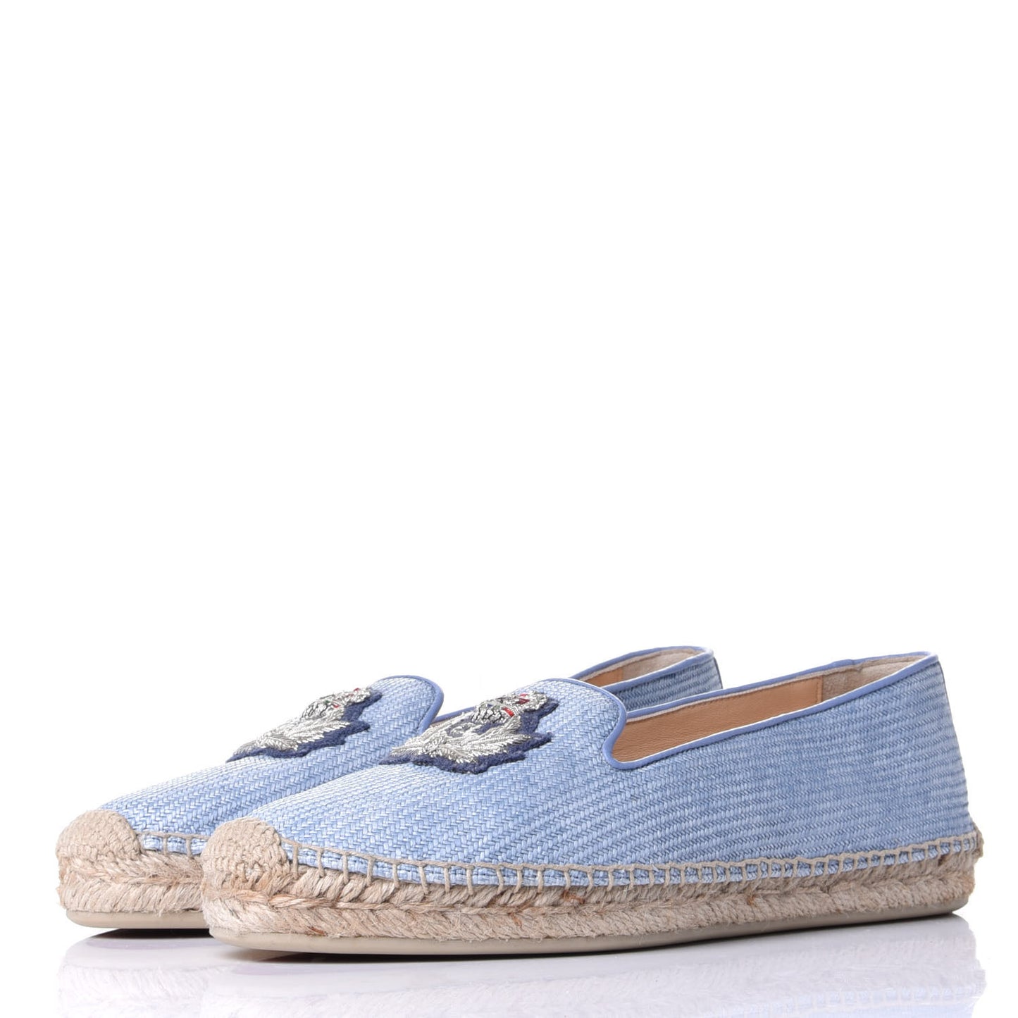 Woven Canvas Appliquéd Nanou Orlato Donna Flat Espadrilles 39 Jeans