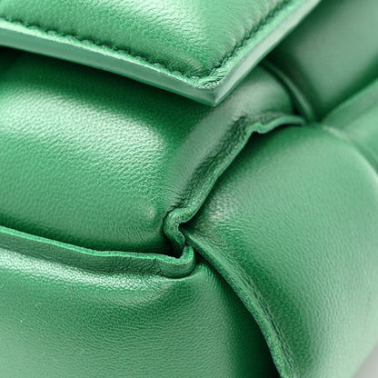 Bottega Veneta Lambskin Maxi Intreccio Padded Chain Cassette Crossbody Bag Racing Green 11 of 12