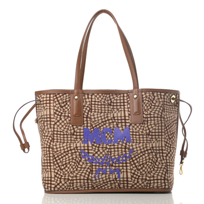 MCM Visetos Medium Liz Reversible Shopper Tote Cognac 4 of 21
