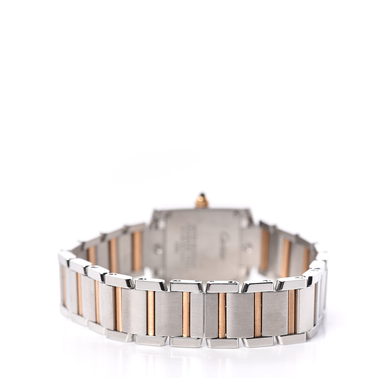 Cartier Stainless Steel 18K Pink Gold Mother of Pearl 20mm Tank Francaise Quartz Watch 4 of 6